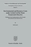 Environmental and Resource Costs under Article 9 of the Water Framework Directive.