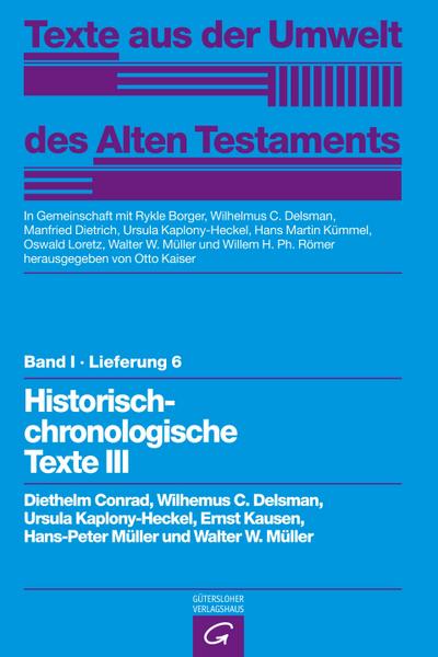 Historisch-chronologische Texte III