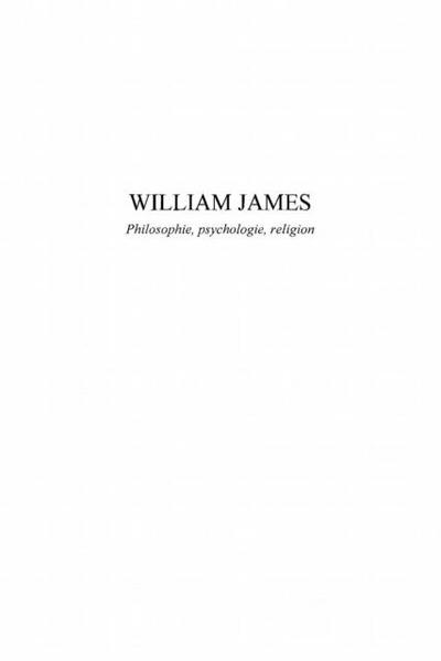 William james - philosophie, psychologie