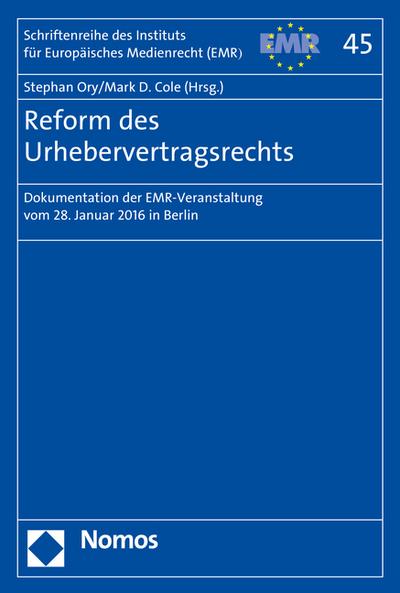 Reform des Urhebervertragsrechts