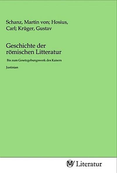 Geschichte der römischen Litteratur