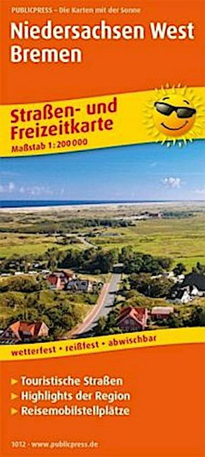 PublicPress Straßen- und Freizeitkarte Niedersachsen-West, Bremen