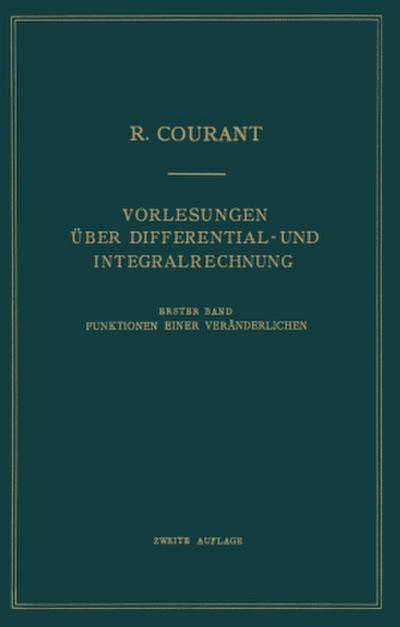 Vorlesungen Über Differential- und Integralrechnung