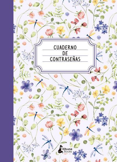 Cuaderno de Contraseñas de Kitsune Lila -Z
