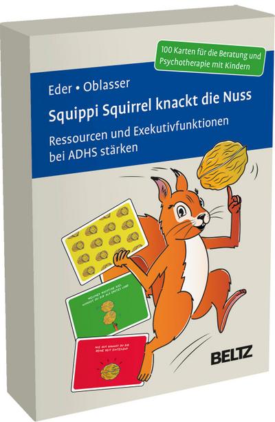 Squippi Squirrel knackt die Nuss