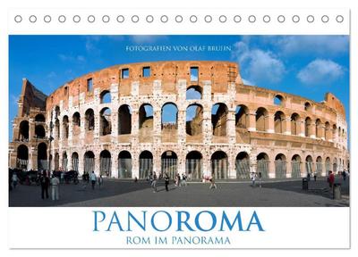 PANOROMA - Rom im Panorama (Tischkalender 2024 DIN A5 quer), CALVENDO Monatskalender