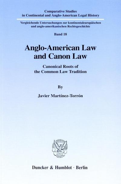 Anglo-American Law and Canon Law.