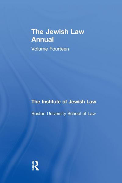 The Jewish Law Annual Volume 14