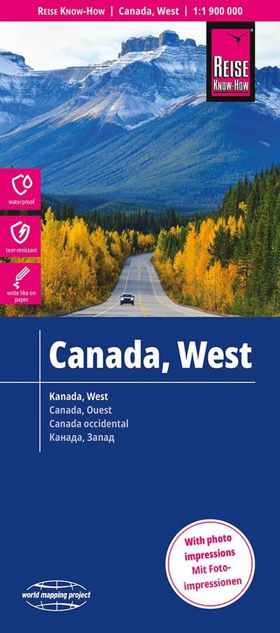 Reise Know-How Landkarte Kanada West / West Canada (1:1.900.000)