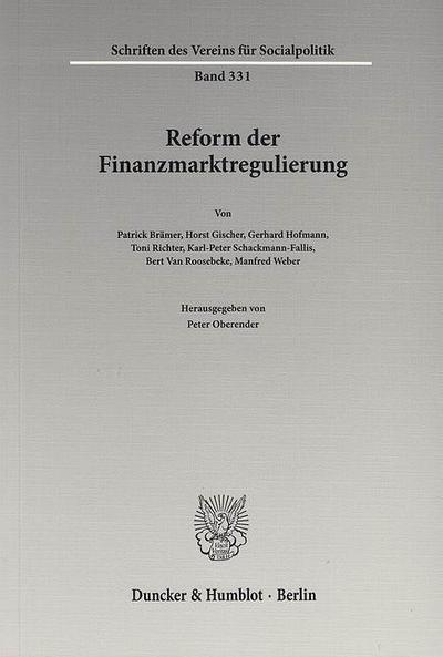 Reform der Finanzmarktregulierung.
