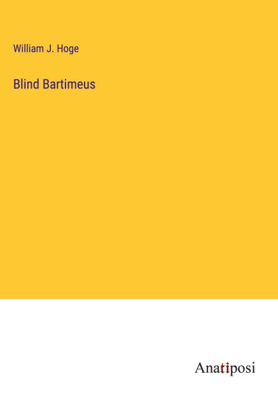 Blind Bartimeus