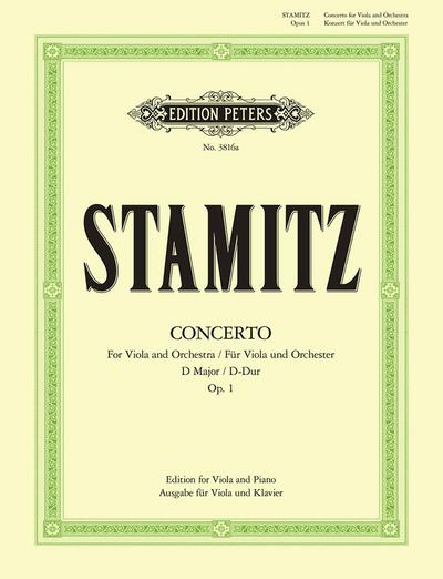 Konzert D-Dur op.1 für Viola und Orchesterfür Viola und Klavier