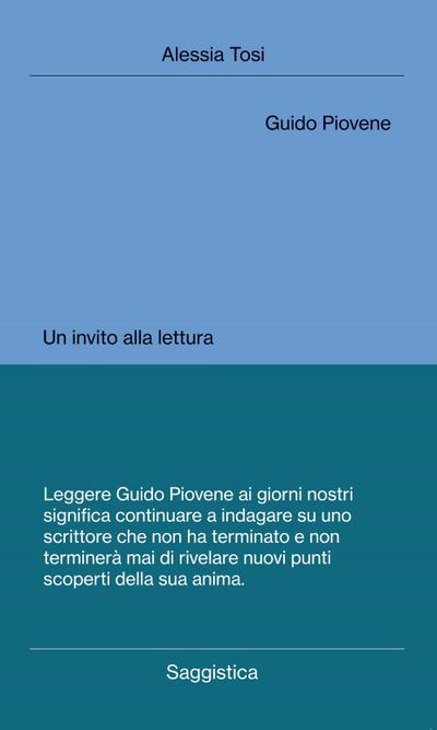 Guido Piovene. Un invito alla lettura