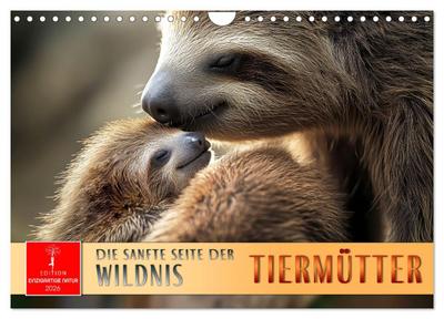 Tiermütter - die sanfte Seite der Wildnis (Wandkalender 2026 DIN A4 quer), CALVENDO Monatskalender