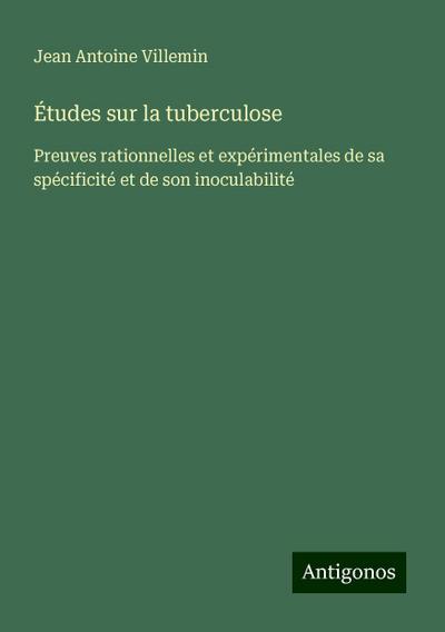 Études sur la tuberculose