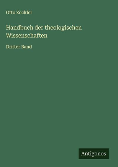 Handbuch der theologischen Wissenschaften