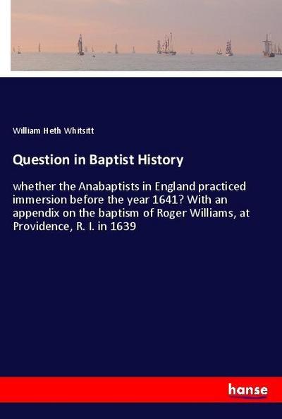 Question in Baptist History