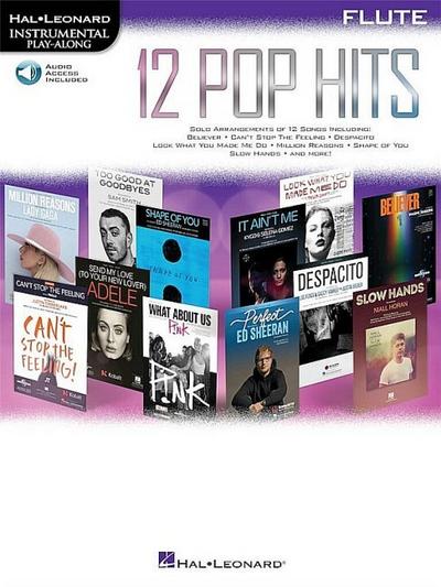 12 Pop Hits: Flute (Hal Leonard Instrumental Play-along)