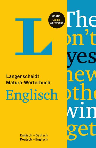 Langenscheidt Matura-Wörterbuch Englisch (Langenscheidt Abitur-Wörterbücher)