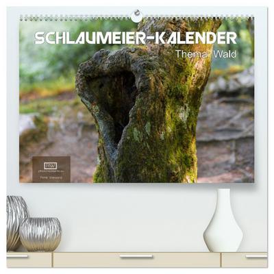 Schlaumeier-Kalender - Thema: Wald (hochwertiger Premium Wandkalender 2024 DIN A2 quer), Kunstdruck in Hochglanz