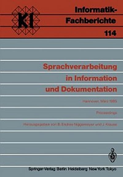 Sprachverarbeitung in Information und Dokumentation