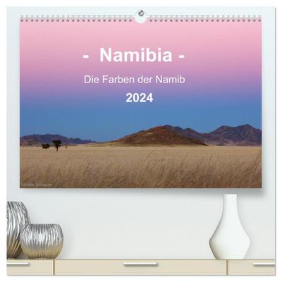 Namibia - Die Farben der Namib (hochwertiger Premium Wandkalender 2024 DIN A2 quer), Kunstdruck in Hochglanz