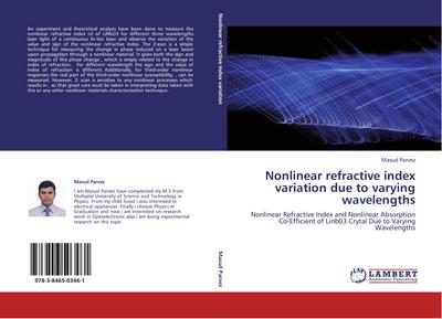 Nonlinear refractive index variation due to varying wavelengths
