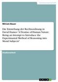 Die Entstehung der Rechtsordnung in David Humes &#