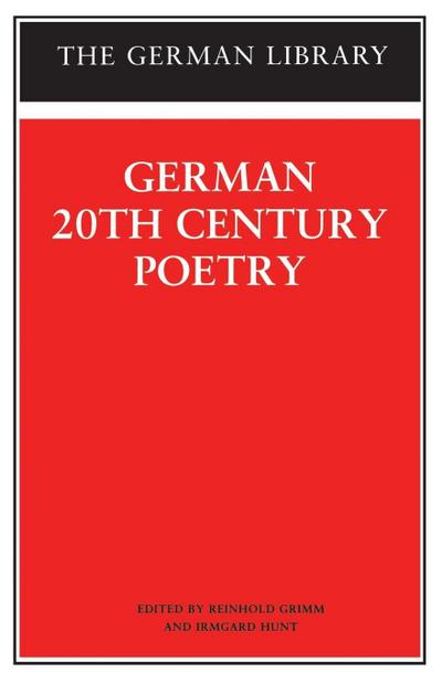 German 20th Century Poetry