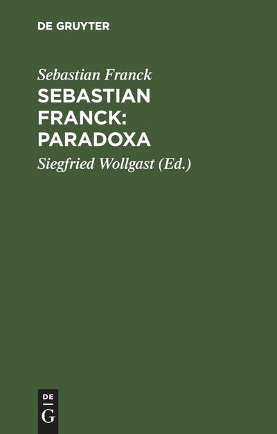 Sebastian Franck: Paradoxa