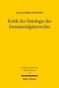 Kritik der Ontologie des Immaterialgüterrechts