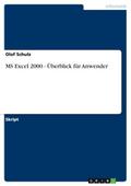 MS Excel 2000 - Überblick für Anwender