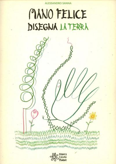 Mano felice disegna la terra