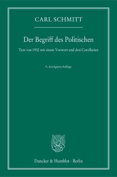 Der Begriff des Politischen.