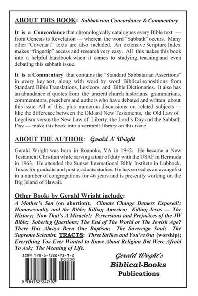 SABBATARIAN CONCORDANCE & COMMENTARY