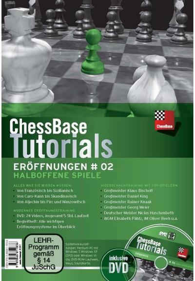 ChessBase Tutorials: Eröffnungen, DVD-ROMs Halboffene Spiele, 1 DVD-ROM + DVD