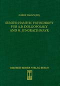 Semito-Hamitic Festschrift for A.B. Dolgopolsky an