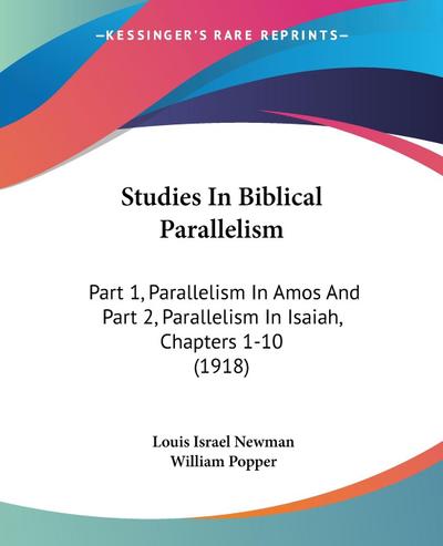 Studies In Biblical Parallelism