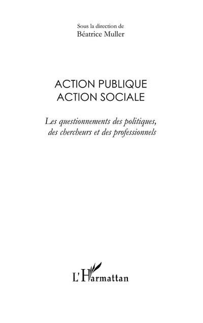 Action publique, action sociale