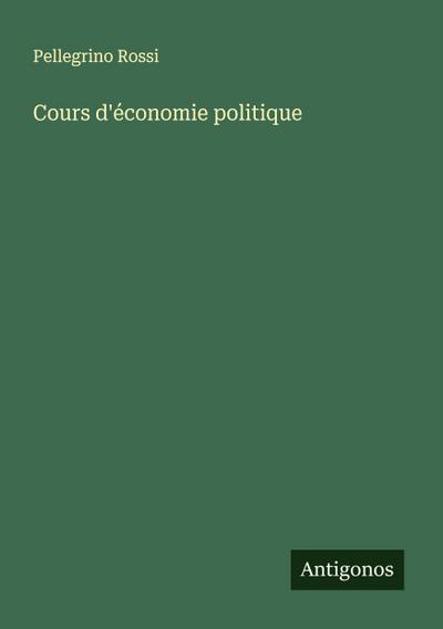 Cours d’économie politique