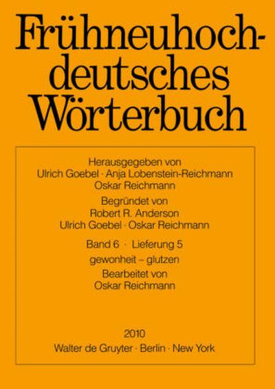 Frühneuhochdeutsches Wörterbuch gewonheit - glutzen