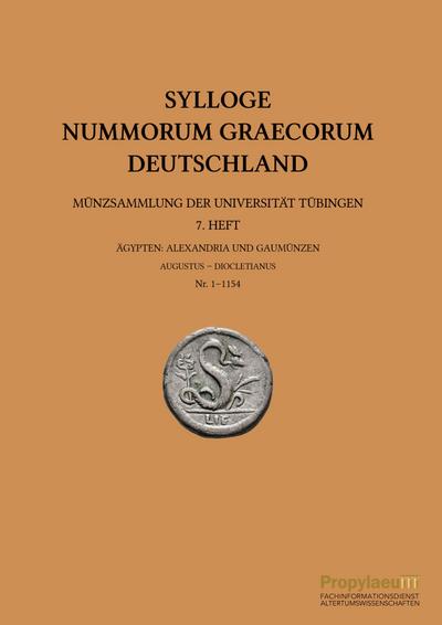 Sylloge Nummorum Graecorum Deutschland - Münzsammlung der Universität                Tübingen