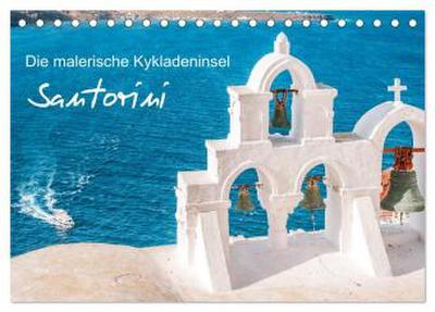 Santorini - Die malerische Kykladeninsel (Tischkalender 2026 DIN A5 quer), CALVENDO Monatskalender