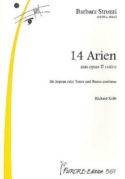 14 Arien aus op.2 (1651)für Sopran (Tenor) und Bc