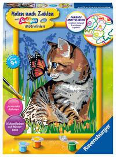 Ravensburger Malen nach Zahlen 28651 - Katze mit Schmetterling