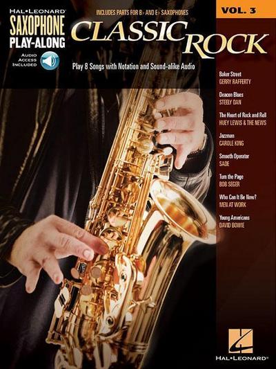Classic Rock - Saxophone Play-Along Volume 3 Book/Online Audio