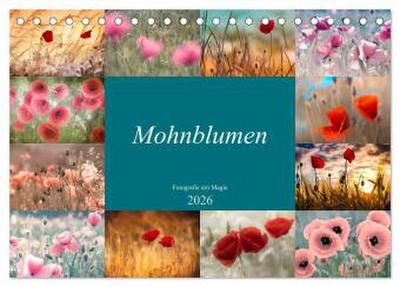 Mohnblumen - Fotografie mit Magie (Tischkalender 2026 DIN A5 quer), CALVENDO Monatskalender