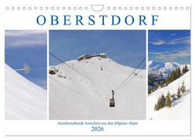Oberstdorf. Atemberaubende Ansichten aus den Allgäuer Alpen (Wandkalender 2026 DIN A4 quer), CALVENDO Monatskalender