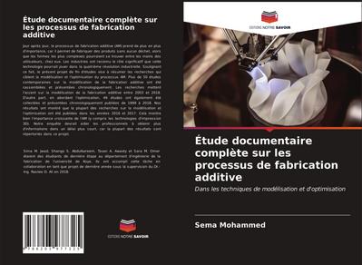 Étude documentaire complète sur les processus de fabrication additive