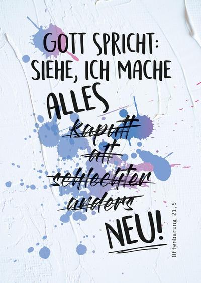 Jahreslosung 2026 - Stundenentwurf und Postkarten (10 Ex.) für Teens und junge E